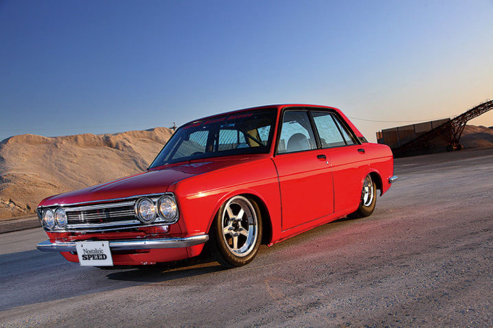 ガワはなんの変哲もない510ブルーバードなのに中身は強烈なゼロヨン