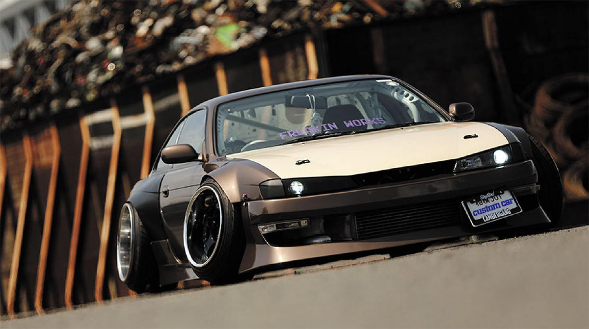 フロントフェンダー s14 レッド パープル 広角 サイクルフェンダー 