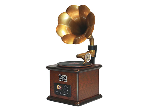 昭和100年】ラッパから流れるレトロなサウンドを楽しめる蓄音器型