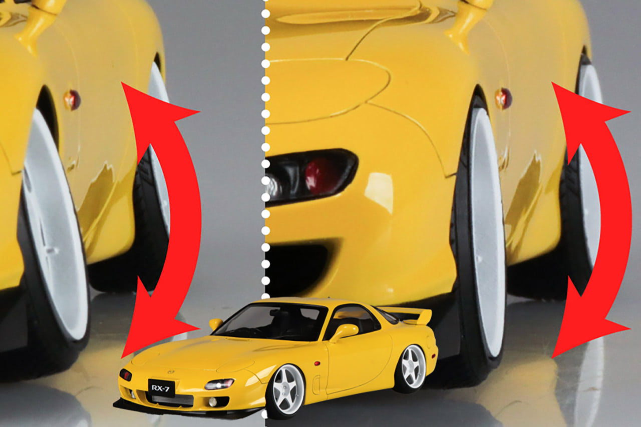 タイプRバサーストRか!? サンバーストイエローのFD3S RX-7の足回りを