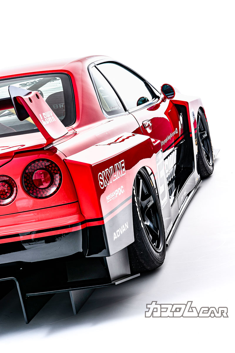R34スカイラインに伝説の赤×黒ツートンが復活!?】あえてGT系ベース＆L