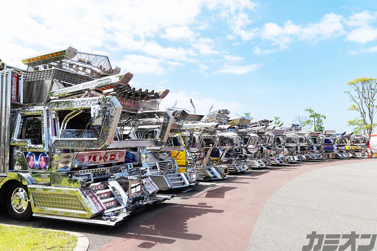 ハ*シ様 アンドン フォグランプ デコトラ アートトラック 列島縦断 デコトライベントリポート 肥後アートクラブ 令和7年8月熊本・八代豪雨
