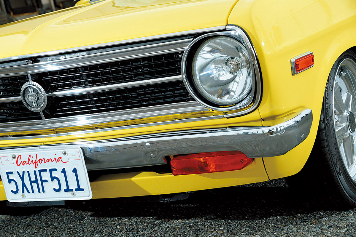 ちっちゃいサニーが目立つようにイエローに塗った女性オーナー｜1973年