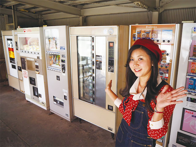 昔のレトロな自販機 The most popular retro vending machine corner in Japan, with the