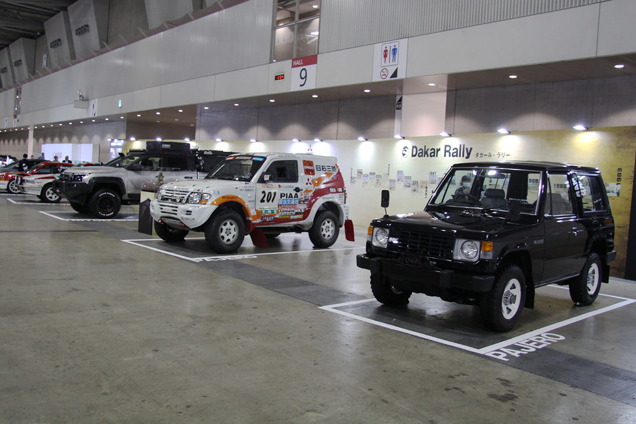 初代パジェロやギャランなど、伝説となった三菱の名車たちが集結
