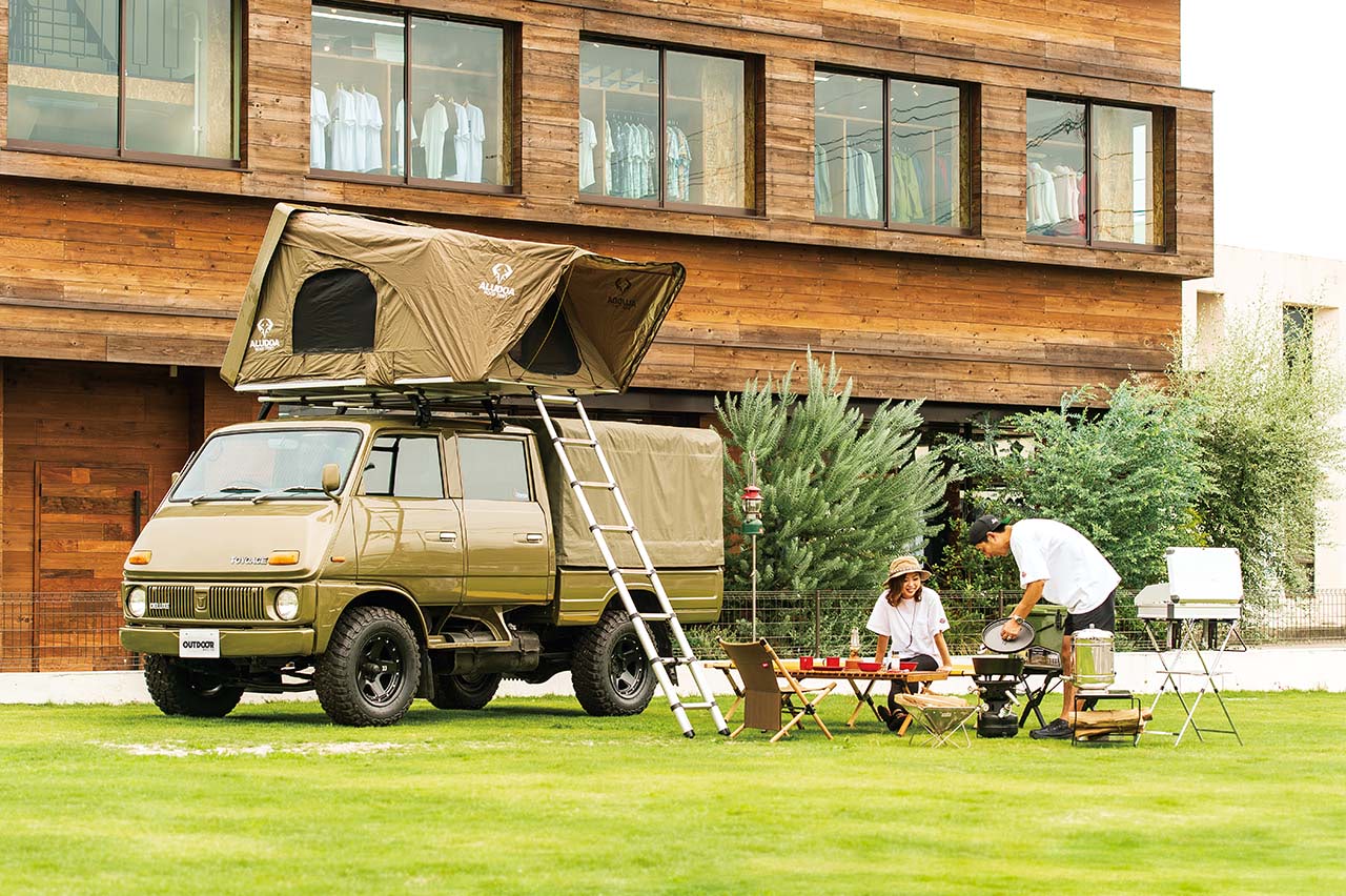 ミリタリーテイストのヴィンテージトラック。これがソトアソビの相棒