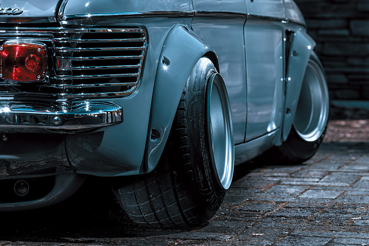 ハロルド　改造 超ミニマムセダンでオールドJDM!!】日本式旧車カスタムをドープに