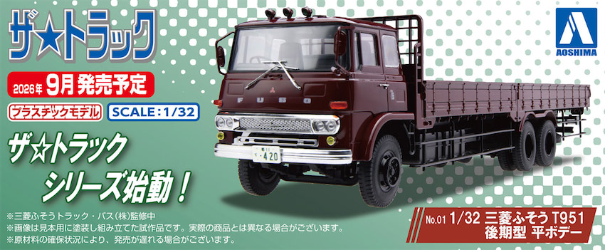 高速道路網の発展を支えた名車」アオシマの新シリーズから1／32 三菱