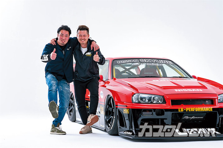 R34スカイラインに伝説の赤×黒ツートンが復活!?】あえてGT系ベース＆L