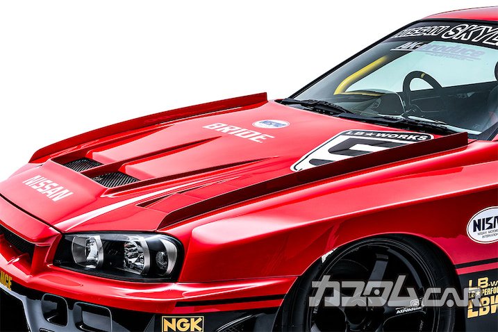 R34スカイラインに伝説の赤×黒ツートンが復活!?】あえてGT系ベース＆L