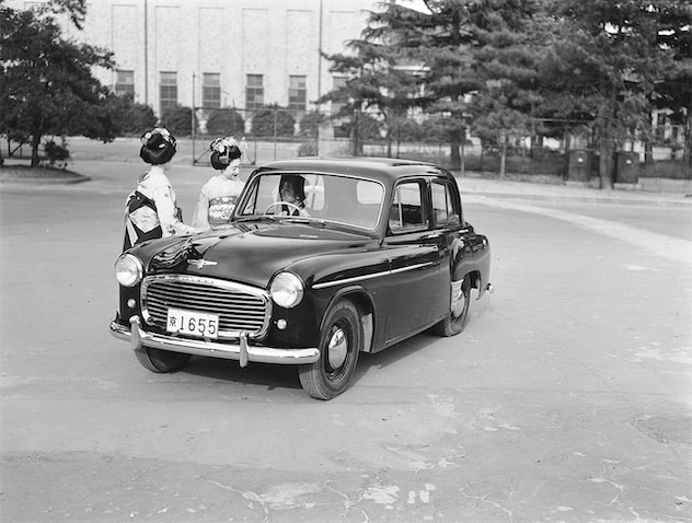 BD122サ◎1950年代 【自動車 旧車 古写真】 Hillman ヒルマン ミンクス 