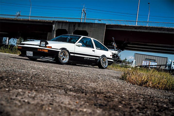 AE86の鬼キャン現る!!】ホイールベースは7cm延長！ 極太サイズの